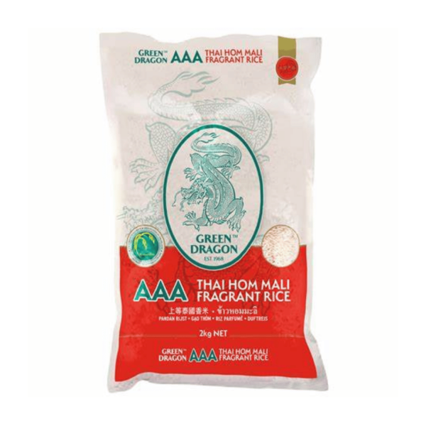 Green Dragon AAA Thai Hom Mali Fragrant Rice 2kg