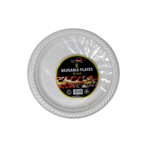 10 inch Reusable Plastic Plates 8pc